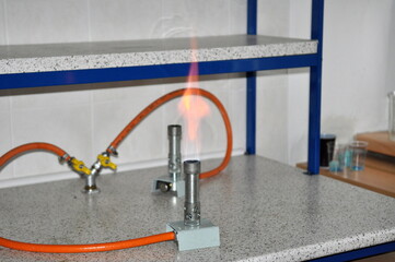 Naklejka premium flaming experiments