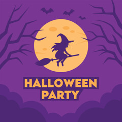 Spooky Halloween Vector Design with Classic Holiday Elements and Traditional Color Palette