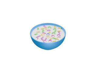 cereal icon 3d illustration render