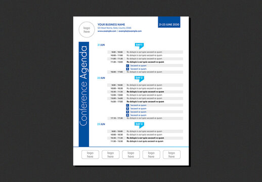 Confernce Agenda Template