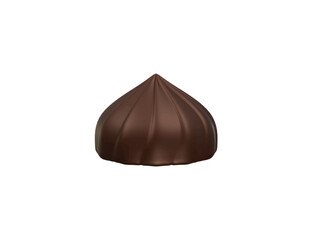 chocolate cone icon 3d illustration render