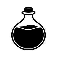 Witch Potion Jar Icon Vector Flat and Clean Look