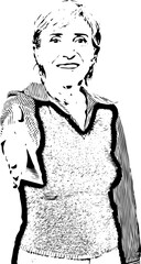 Handshake senior business woman