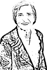 Portrait of elegant senior woman