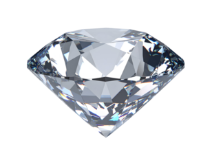 Brilliant faceted gemstone exhibits its exquisite clarity and captivating light refraction.