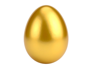 A radiant golden egg shimmers with rich metallic hues, embodying concepts of fortune.
