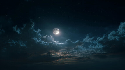 night sky with moon