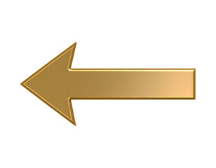 A polished golden arrow directs attention to the left, conveying clear navigation.