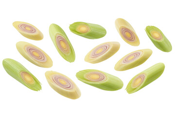 Flying lemongrass sliced, cut out
