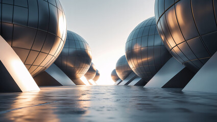 Obraz premium Zukünftige A1 Luxus Runde Wohnungen 