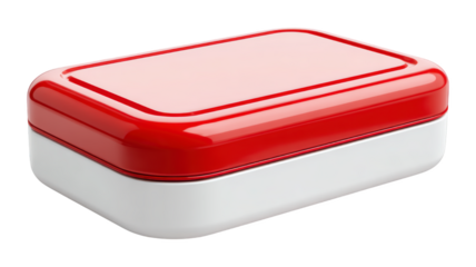 Rectangular Two Tone Box with Rounded Edges isolated On Transparent Png Background.