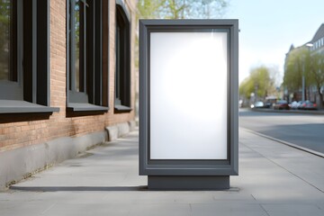 Blank street billboard for outdoor advertising display