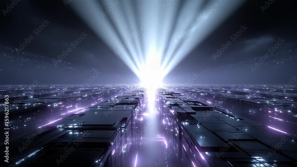 Poster tech-sense digital network information high-speed flow
