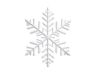 A beautifully detailed crystalline snowflake showcases the delicate artistry of winter's natural ice formations.