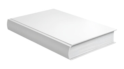 Blank Hardcover Book for Custom Cover Design isolated On Transparent Png Background.