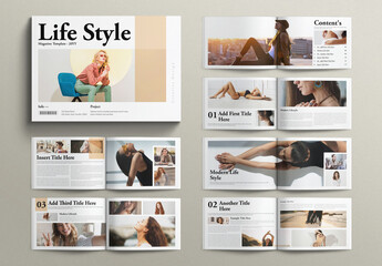 Lifestyle Magazine Template Landscape