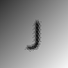 halftone font effect