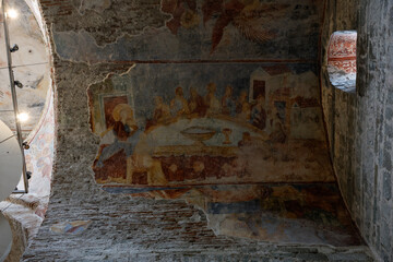 Fresco details from Hagia Sophia Church, Trabzon, Turkey