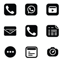 Web and Business Finance Icon Set in Flat Design