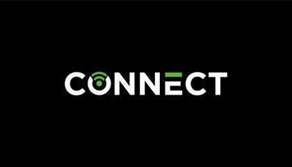 Fototapeta premium Creative abstract connection icon logo design vector illustration