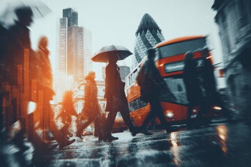 Double exposure: rainfall and climate data on uk streets. Uk climate data. Uk's 2024 climate report indicates significant weather changes. Climate baselines. Rainfall data.