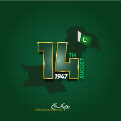 14 August Independence Day Vector Background