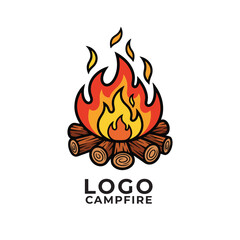 campfire logo vector illustration