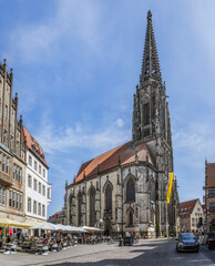 Panorama der Kirche St. Lamberti am Prinzipalmarkt in Münster