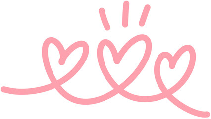 Cute hand drawn heart sticker clipart