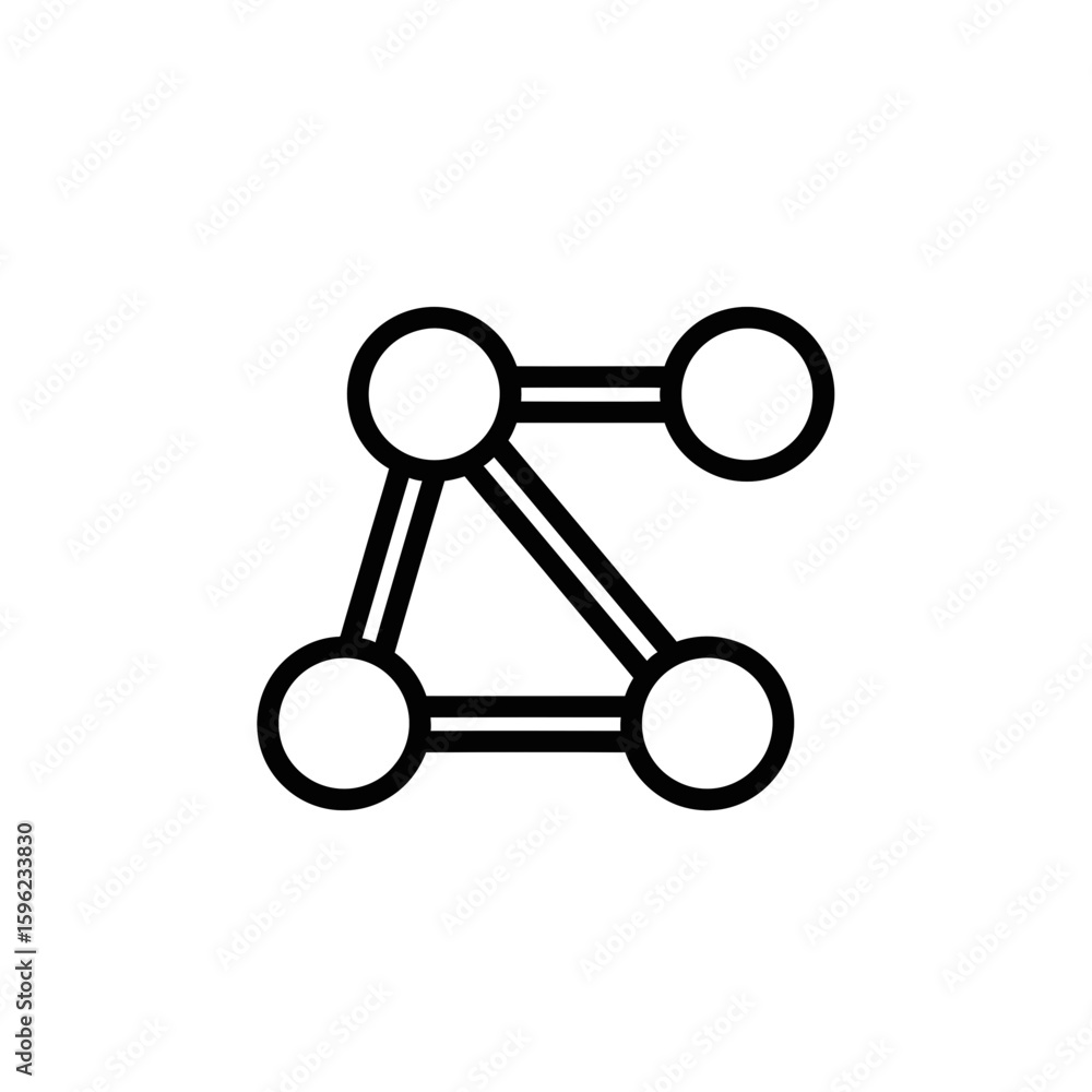 Poster data visualization icon representing connections and relationships