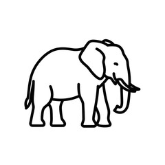 Vector Icon of an Elephant  