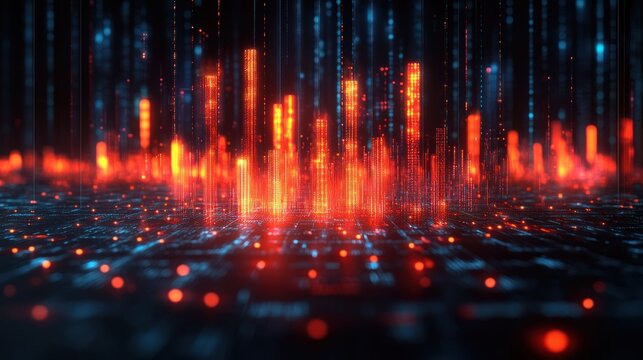 Abstract digital cityscape