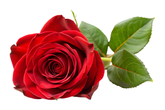 red rose flower image isolated on a transparent - Powered by Adobe