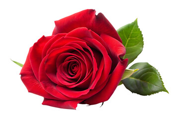 red rose flower image isolated on a transparent background