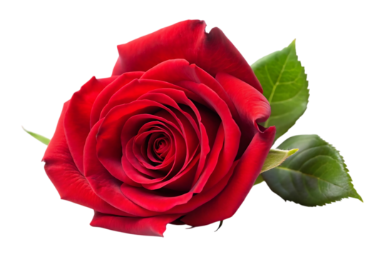 red rose flower image isolated on a transparent background