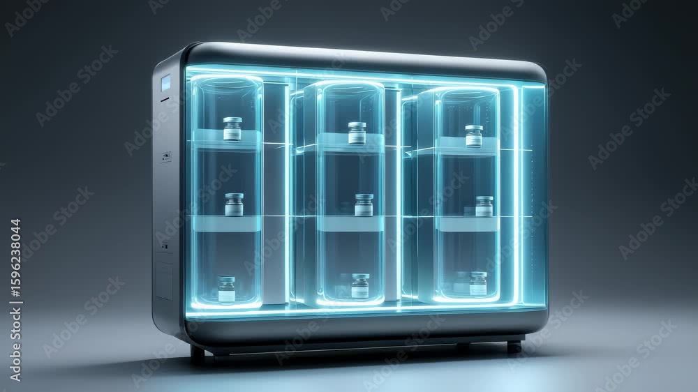 Poster future tech biologics smart storage system display
