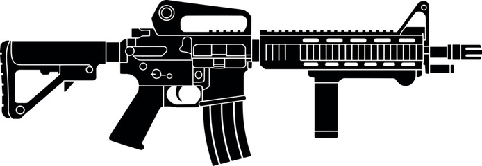 M4 Carbine vector silhouette design