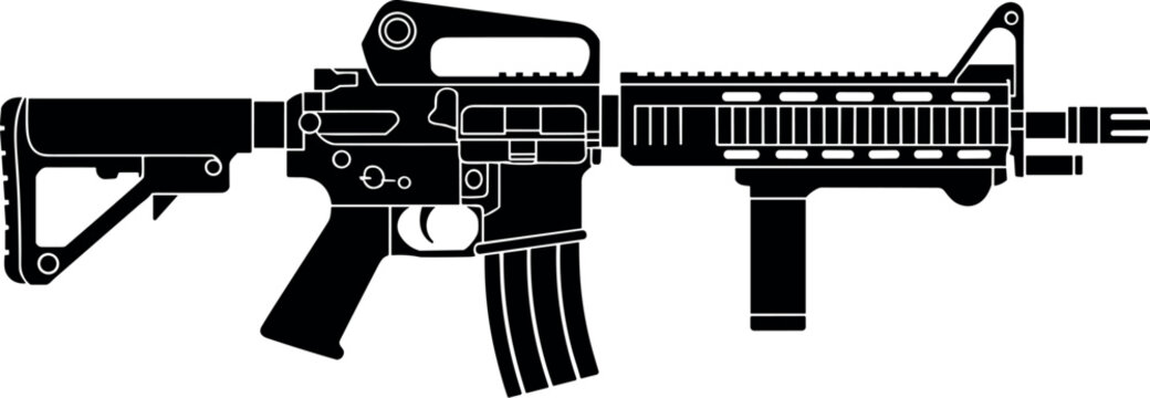 M4 Carbine vector silhouette design
