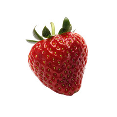 Close-up of a single, fresh strawberry