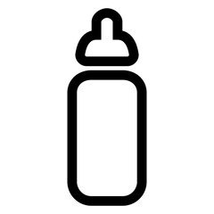 Icono biberón con líneas 