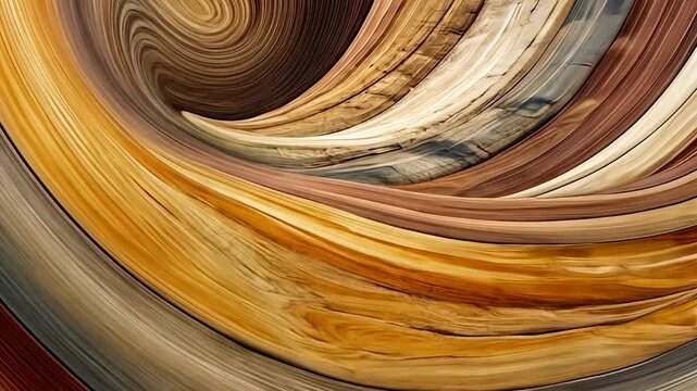 Swirling sandstone layers in warm earth tones create a mesmerizing, abstract texture