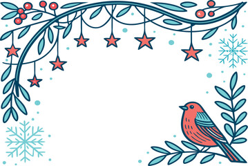 Fototapeta premium Festive Winter Frame