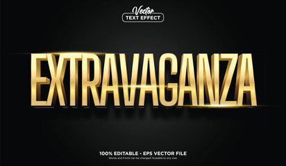 EXTRAVAGANZA text effect, minimalistic style EPS Vector editable text effect.