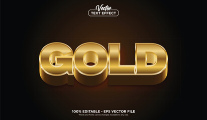 GOLD text effect, minimalistic style EPS Vector editable text effect.