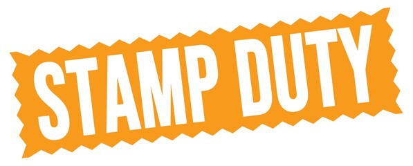 STAMP DUTY text written on orange stamp sign.