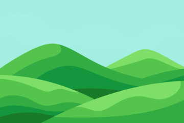 soft hills blanketed in green