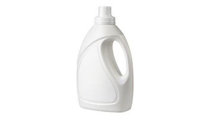White Plastic Laundry Detergent Bottle – Household Cleaning Product Isolated on Transparent Background