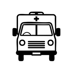 Ambulance Front View Glyph Icon