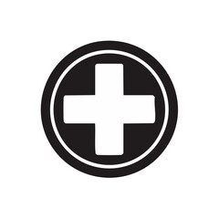 Fototapeta premium Bold Emergency Cross Glyph Icon