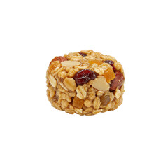 Round Gluten-Free Granola Bar with Nuts and Dried Fruit